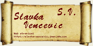 Slavka Venčević vizit kartica